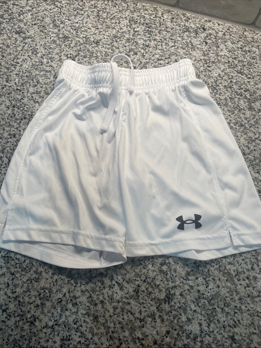Under Armour White  Athletic Shorts with Logo